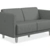 HON Grove Two-Seat Lounge | Straight Arms | Tapered Square Legs | Platinum Fabric 1 HON Grove Two-Seat Lounge | Straight Arms | Tapered Square Legs | Platinum Fabric -Hon Store HON Grove HML2S.A.PNS004.TS .P6N 045 001