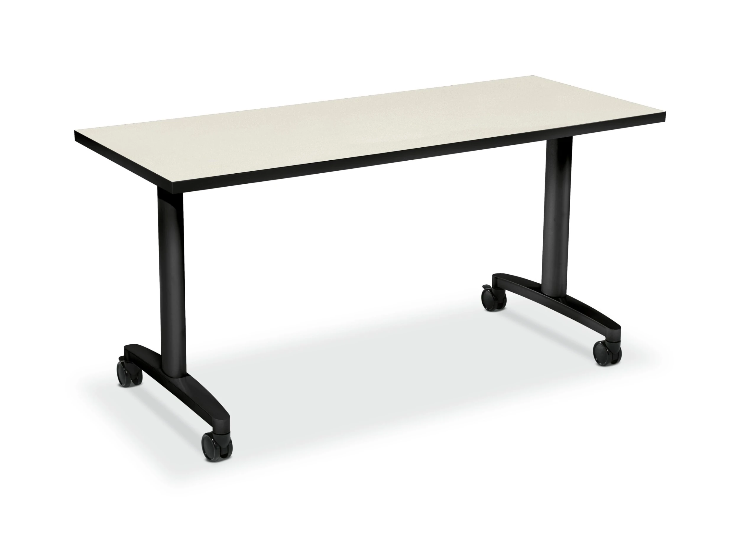 HON Huddle Table | Flip Base | Silver Mesh Laminate | 60"W 2 HON Huddle Table | Flip Base | Silver Mesh Laminate | 60"W