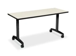 HON Huddle Table | Fixed Base | Silver Mesh Laminate | 60"W