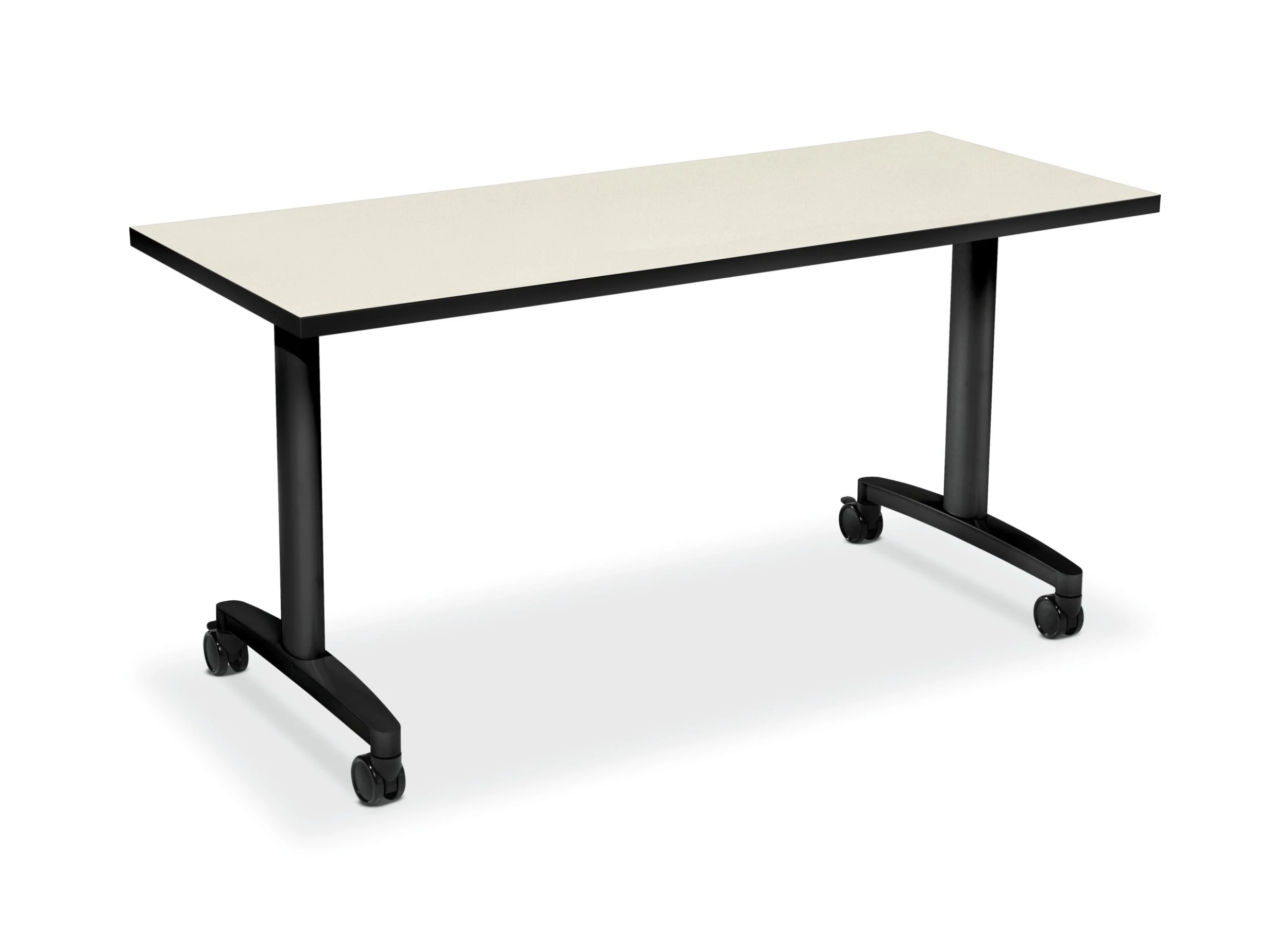 HON Huddle Table | Fixed Base | Silver Mesh Laminate | 60"W 3 HON Huddle Table | Fixed Base | Silver Mesh Laminate | 60"W