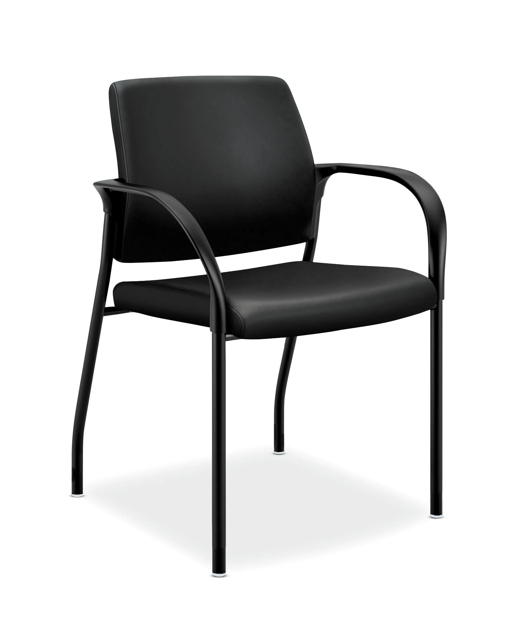 HON Ignition Multi-Purpose Stacking Chair | Fixed Arms | Black Leather 3 HON Ignition Multi-Purpose Stacking Chair | Fixed Arms | Black Leather