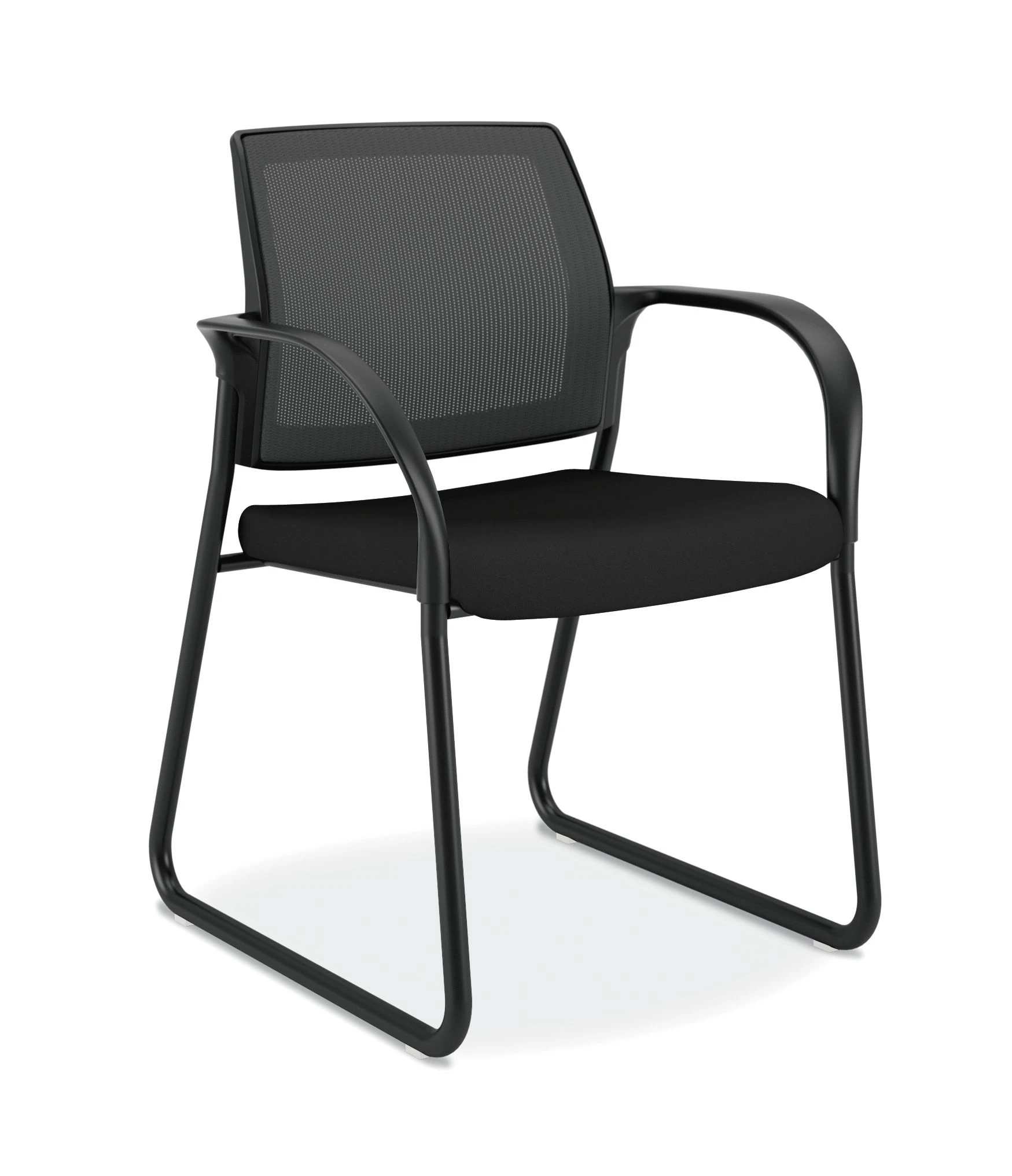 HON Ignition Multi-Purpose Chair | Sled Base | Fixed Arms | Glides | Black 4-way Stretch Mesh Back | Black Seat Fabric | Black Frame 3 HON Ignition Multi-Purpose Chair | Sled Base | Fixed Arms | Glides | Black 4-way Stretch Mesh Back | Black Seat Fabric | Black Frame