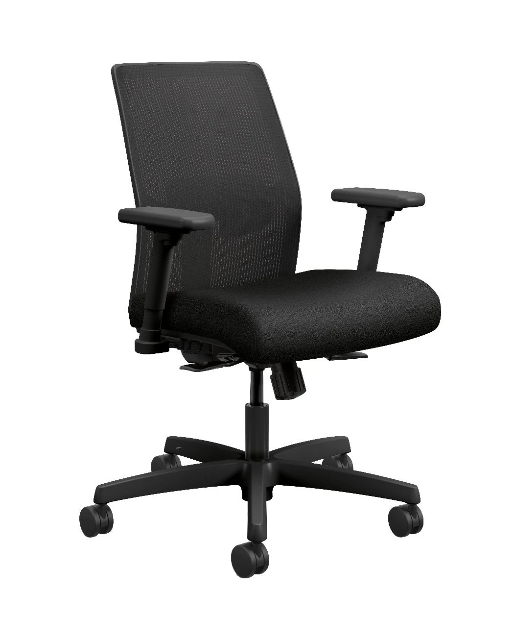 HON Ignition 2.0 4-way Stretch Mesh Back Task Chair | Synchro-Tilt Control With Seat Slider | Height- And Width-Adjustable Arms | Adjustable Lumbar Support | Hard Casters | Black 4-way Stretch Mesh Back | Black Seat Fabric | Black Frame 3 HON Ignition 2.0 4-way Stretch Mesh Back Task Chair | Synchro-Tilt Control With Seat Slider | Height- And Width-Adjustable Arms | Adjustable Lumbar Support | Hard Casters | Black 4-way Stretch Mesh Back | Black Seat Fabric | Black Frame