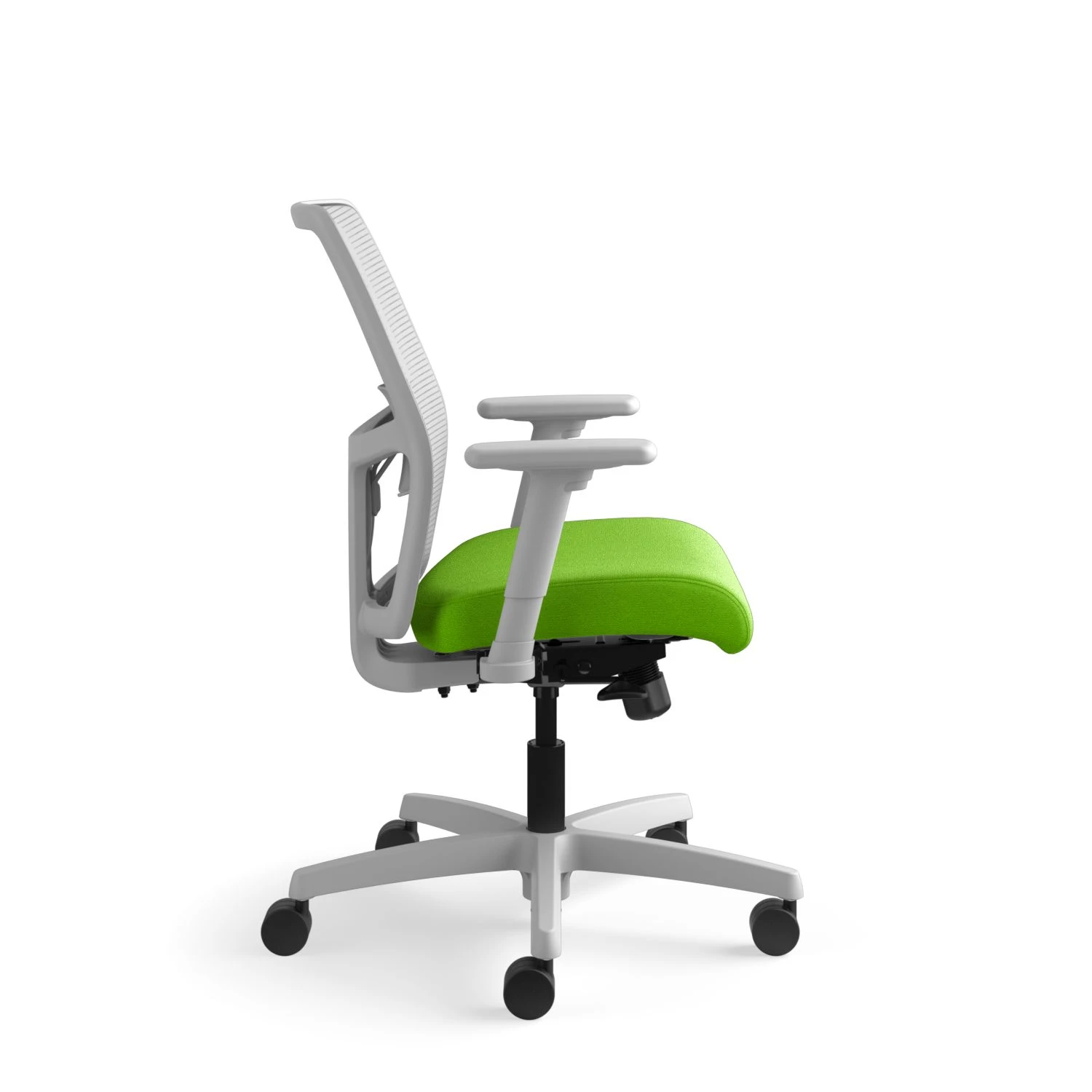 HON Ignition 4-way Stretch Mesh Back Task Chair | Synchro-Tilt Control With Seat Slider | Adjustable Arms | Adjustable Lumbar Support | Fog 4-way Stretch Mesh Back | Pear Seat Fabric | Titanium Frame 6 HON Ignition 4-way Stretch Mesh Back Task Chair | Synchro-Tilt Control With Seat Slider | Adjustable Arms | Adjustable Lumbar Support | Fog 4-way Stretch Mesh Back | Pear Seat Fabric | Titanium Frame - Image 4