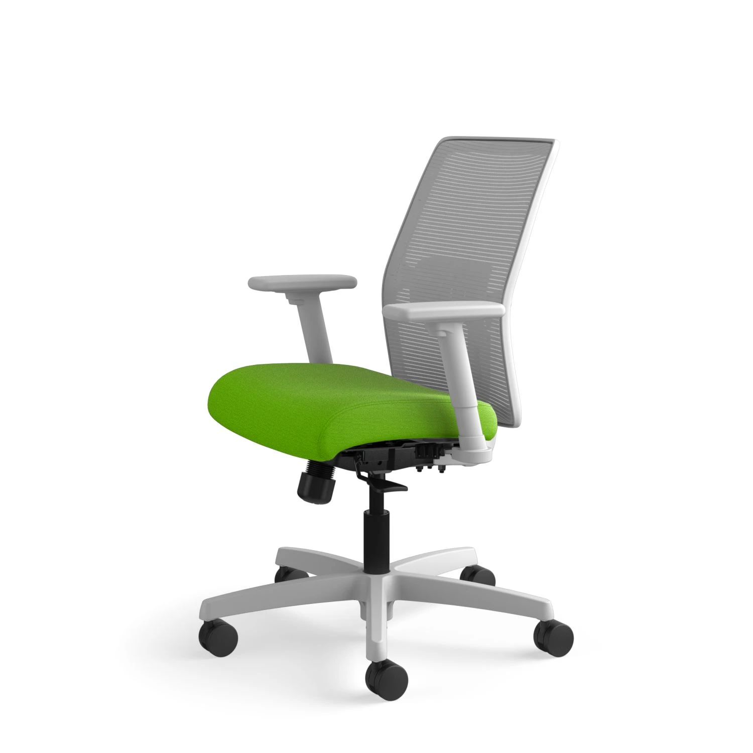 HON Ignition 4-way Stretch Mesh Back Task Chair | Synchro-Tilt Control With Seat Slider | Adjustable Arms | Adjustable Lumbar Support | Fog 4-way Stretch Mesh Back | Pear Seat Fabric | Titanium Frame 13 HON Ignition 4-way Stretch Mesh Back Task Chair | Synchro-Tilt Control With Seat Slider | Adjustable Arms | Adjustable Lumbar Support | Fog 4-way Stretch Mesh Back | Pear Seat Fabric | Titanium Frame - Image 11