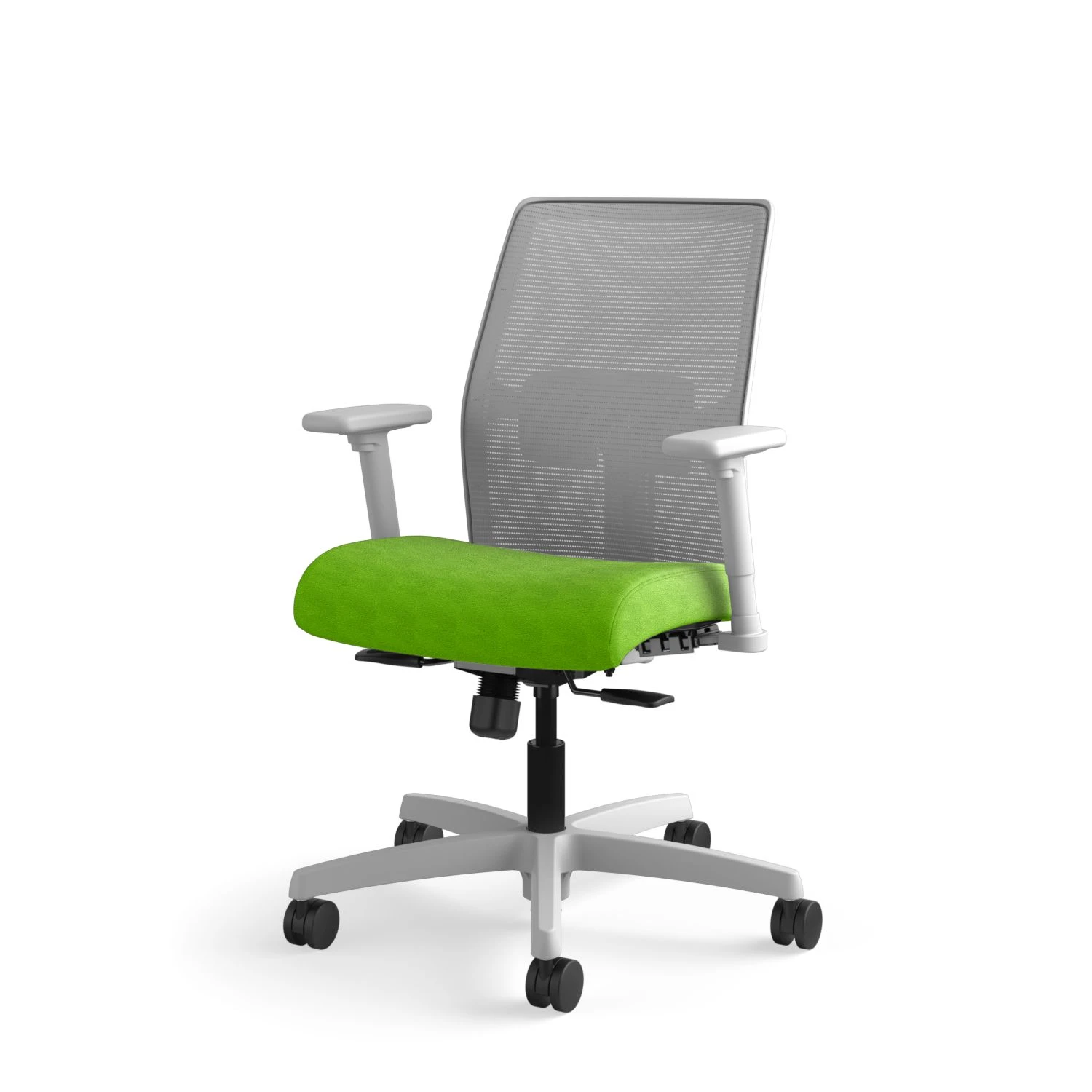 HON Ignition 4-way Stretch Mesh Back Task Chair | Synchro-Tilt Control With Seat Slider | Adjustable Arms | Adjustable Lumbar Support | Fog 4-way Stretch Mesh Back | Pear Seat Fabric | Titanium Frame 14 HON Ignition 4-way Stretch Mesh Back Task Chair | Synchro-Tilt Control With Seat Slider | Adjustable Arms | Adjustable Lumbar Support | Fog 4-way Stretch Mesh Back | Pear Seat Fabric | Titanium Frame - Image 12