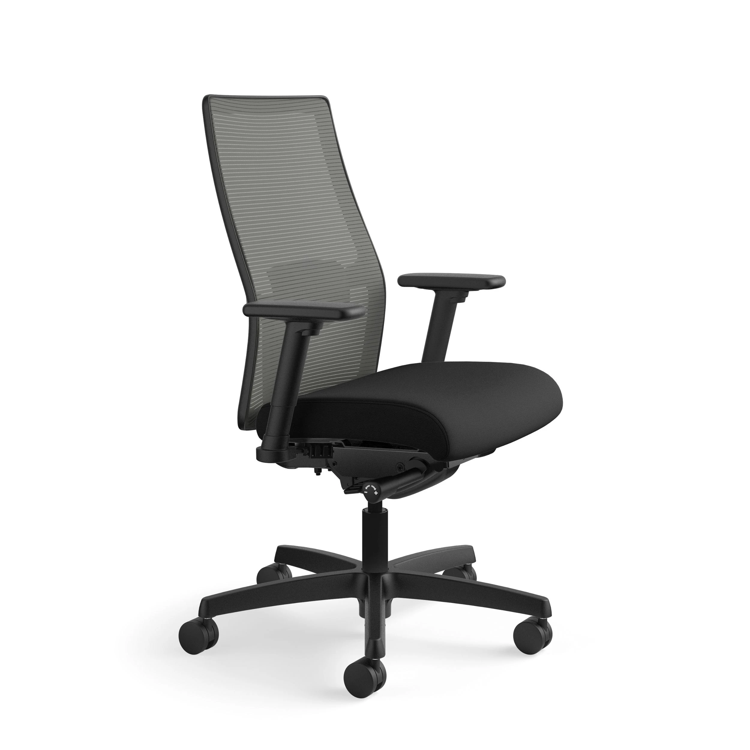 HON Ignition 2.0 Mid-Back Task Chair | Charcoal 4-way Stretch Mesh Back | Easy Assembly | Black Fabric | Black Frame 5 HON Ignition 2.0 Mid-Back Task Chair | Charcoal 4-way Stretch Mesh Back | Easy Assembly | Black Fabric | Black Frame - Image 3