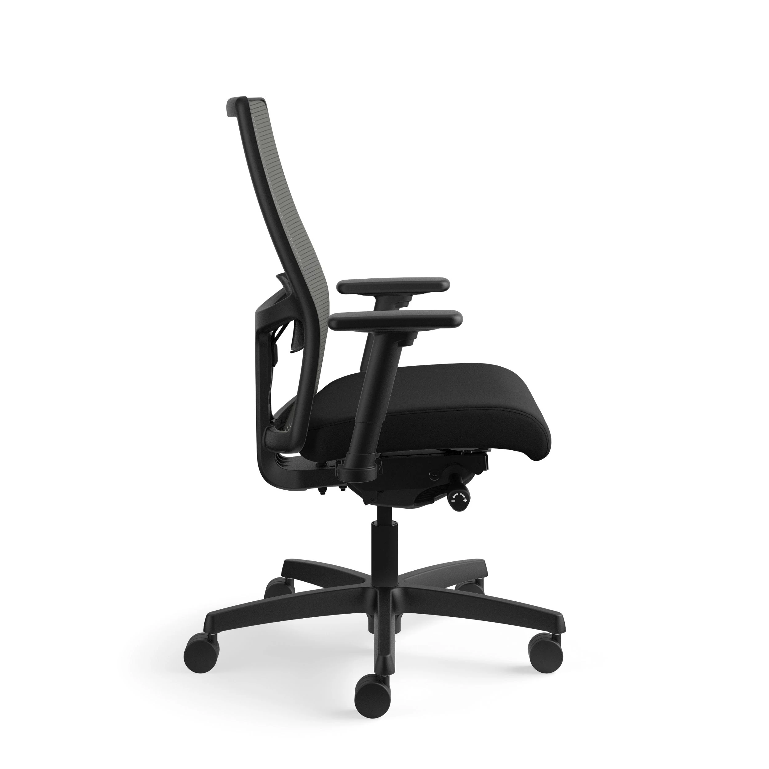 HON Ignition 2.0 Mid-Back Task Chair | Charcoal 4-way Stretch Mesh Back | Easy Assembly | Black Fabric | Black Frame 6 HON Ignition 2.0 Mid-Back Task Chair | Charcoal 4-way Stretch Mesh Back | Easy Assembly | Black Fabric | Black Frame - Image 4