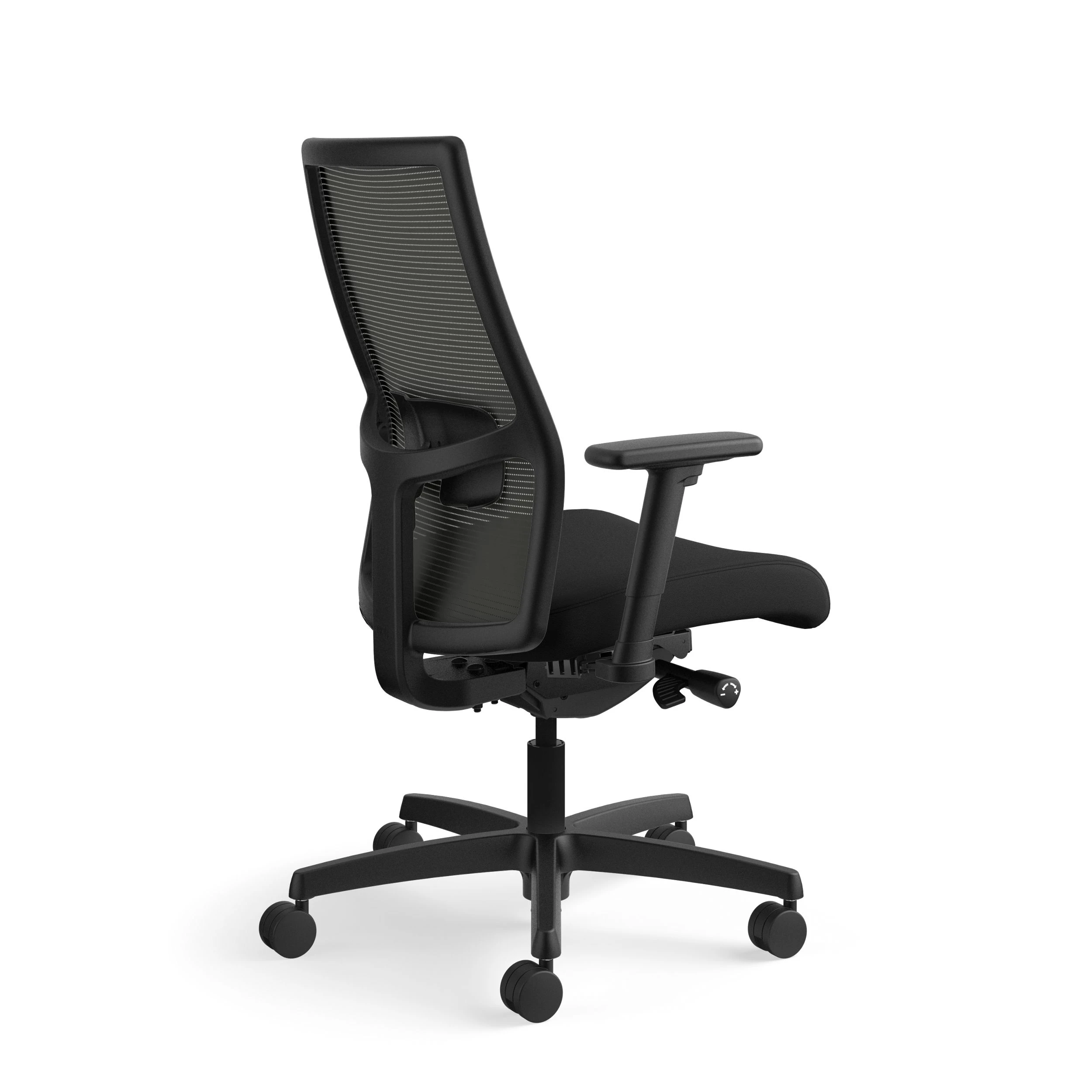 HON Ignition 2.0 Mid-Back Task Chair | Charcoal 4-way Stretch Mesh Back | Easy Assembly | Black Fabric | Black Frame 7 HON Ignition 2.0 Mid-Back Task Chair | Charcoal 4-way Stretch Mesh Back | Easy Assembly | Black Fabric | Black Frame - Image 5