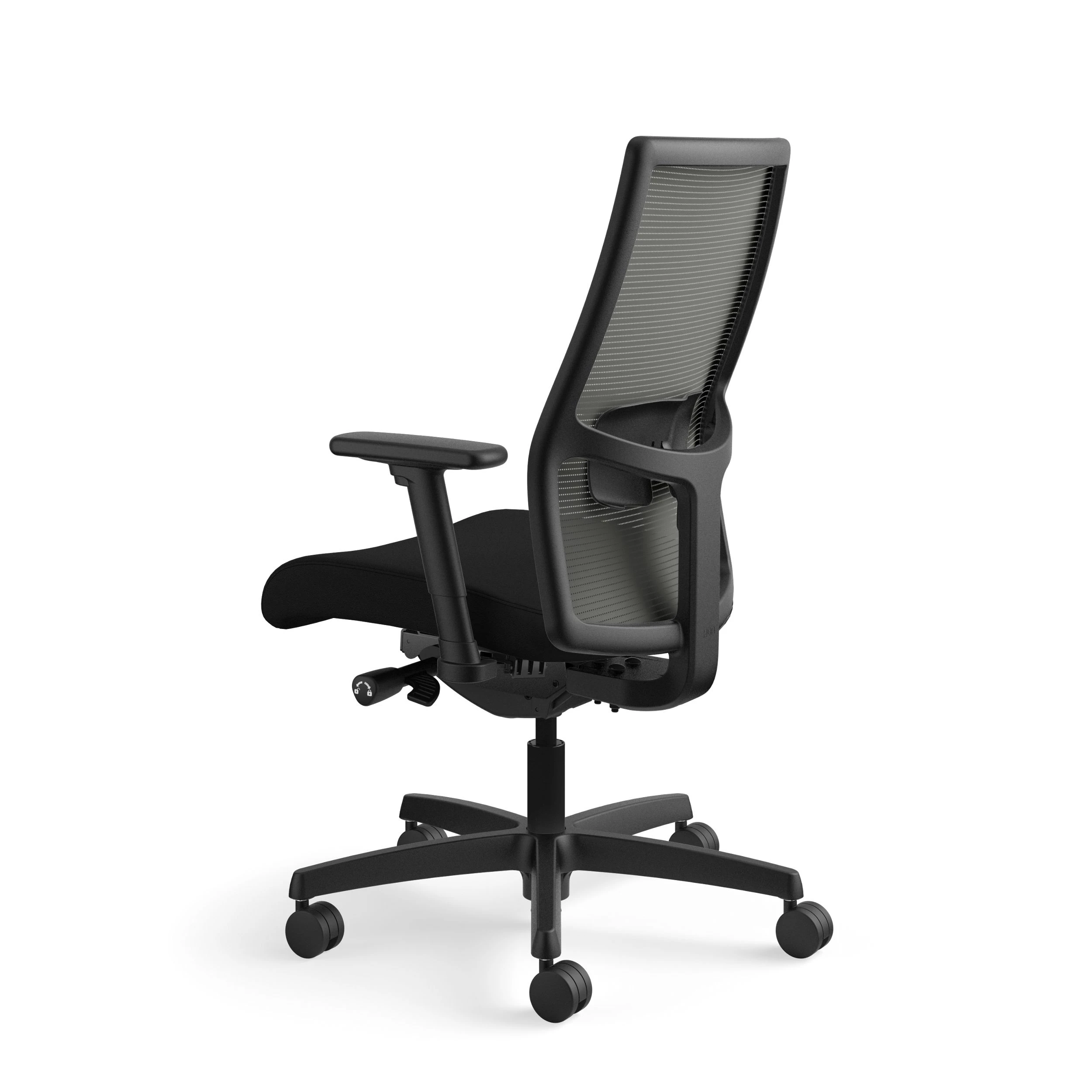 HON Ignition 2.0 Mid-Back Task Chair | Charcoal 4-way Stretch Mesh Back | Easy Assembly | Black Fabric | Black Frame 11 HON Ignition 2.0 Mid-Back Task Chair | Charcoal 4-way Stretch Mesh Back | Easy Assembly | Black Fabric | Black Frame - Image 9
