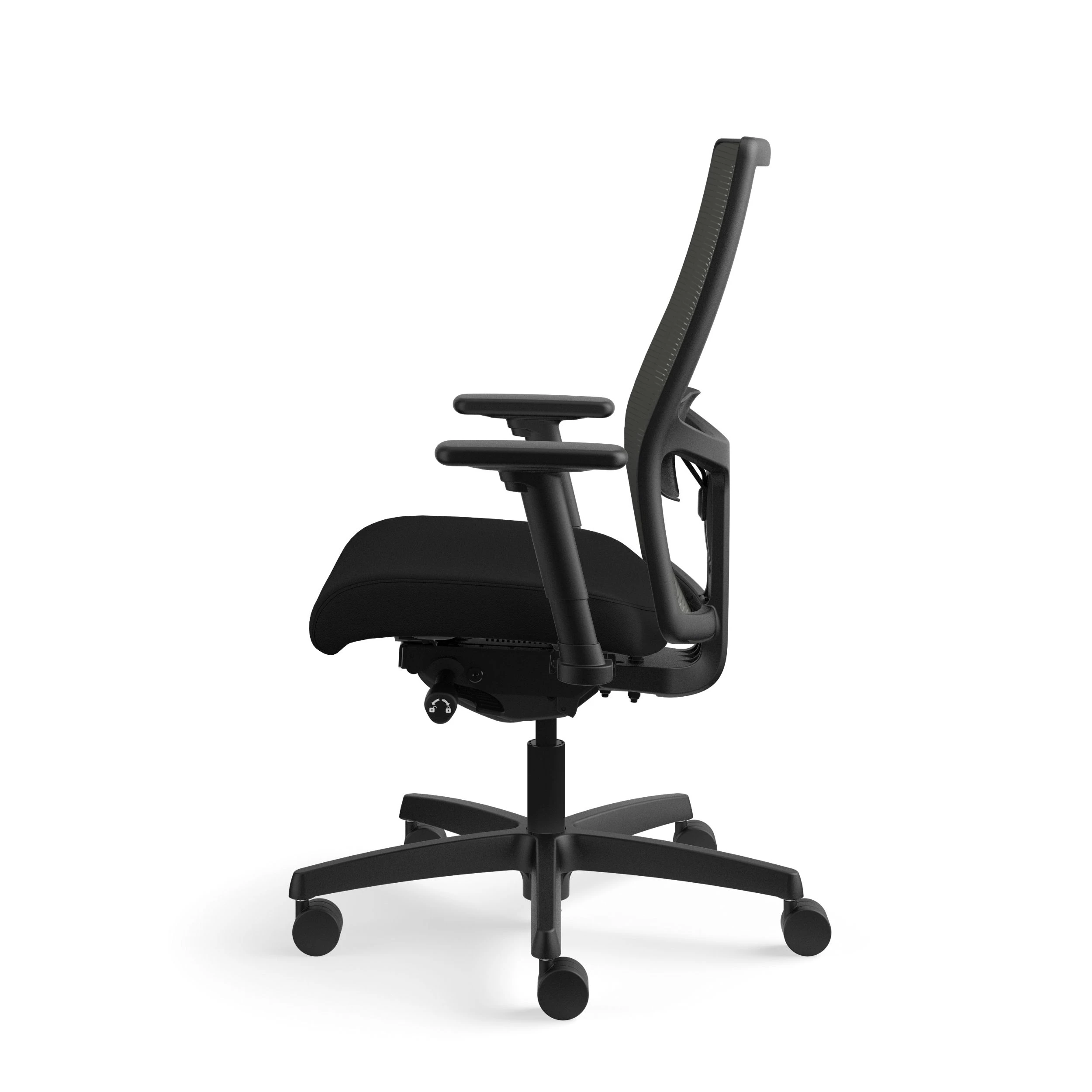 HON Ignition 2.0 Mid-Back Task Chair | Charcoal 4-way Stretch Mesh Back | Easy Assembly | Black Fabric | Black Frame 12 HON Ignition 2.0 Mid-Back Task Chair | Charcoal 4-way Stretch Mesh Back | Easy Assembly | Black Fabric | Black Frame - Image 10