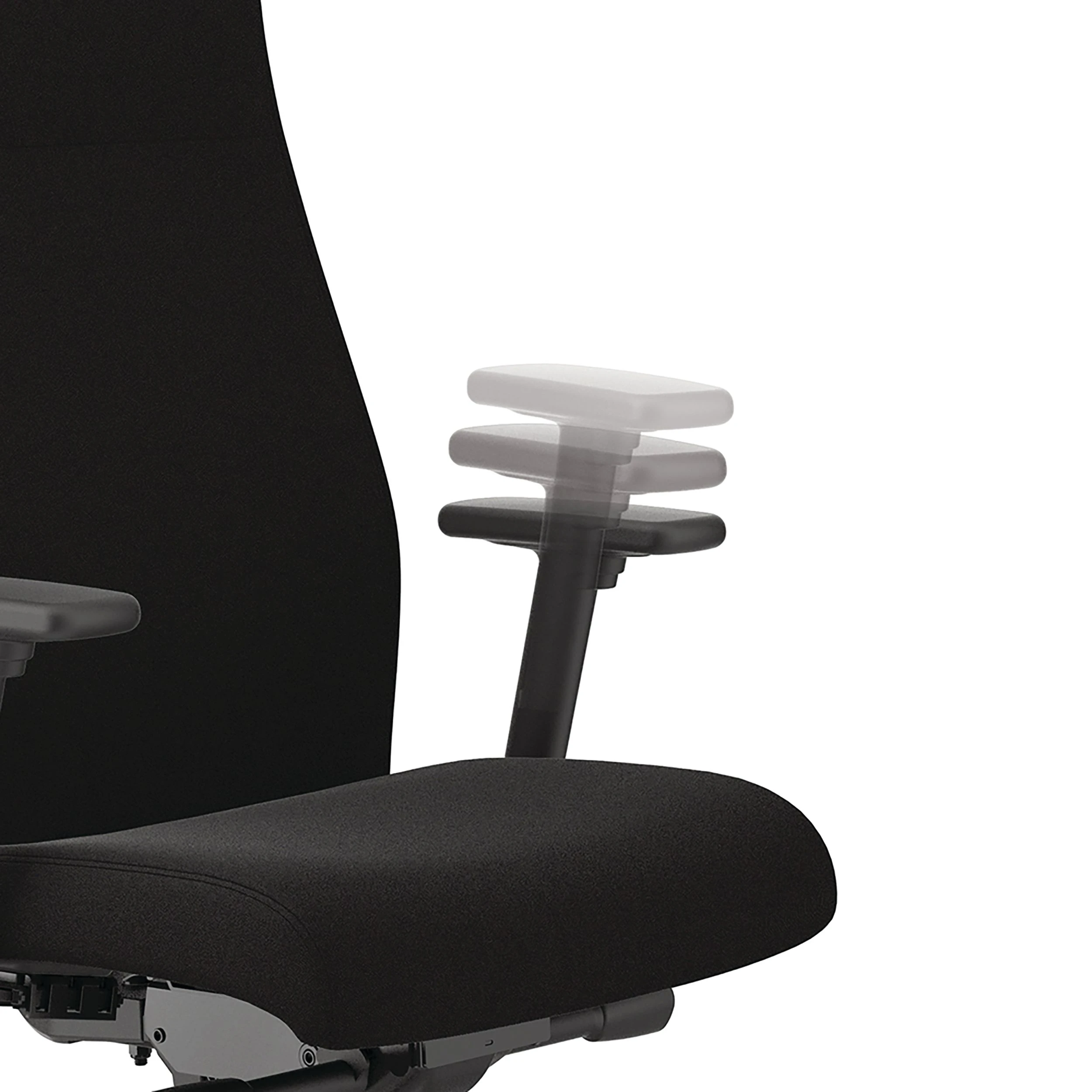 HON Ignition Mid-Back Task Chair | Easy Assembly | Advanced Synchro-Tilt Control | Hard Casters | Height- And Width-Adjustable Arms | Black Frame | Black Fabric 5 HON Ignition Mid-Back Task Chair | Easy Assembly | Advanced Synchro-Tilt Control | Hard Casters | Height- And Width-Adjustable Arms | Black Frame | Black Fabric - Image 3