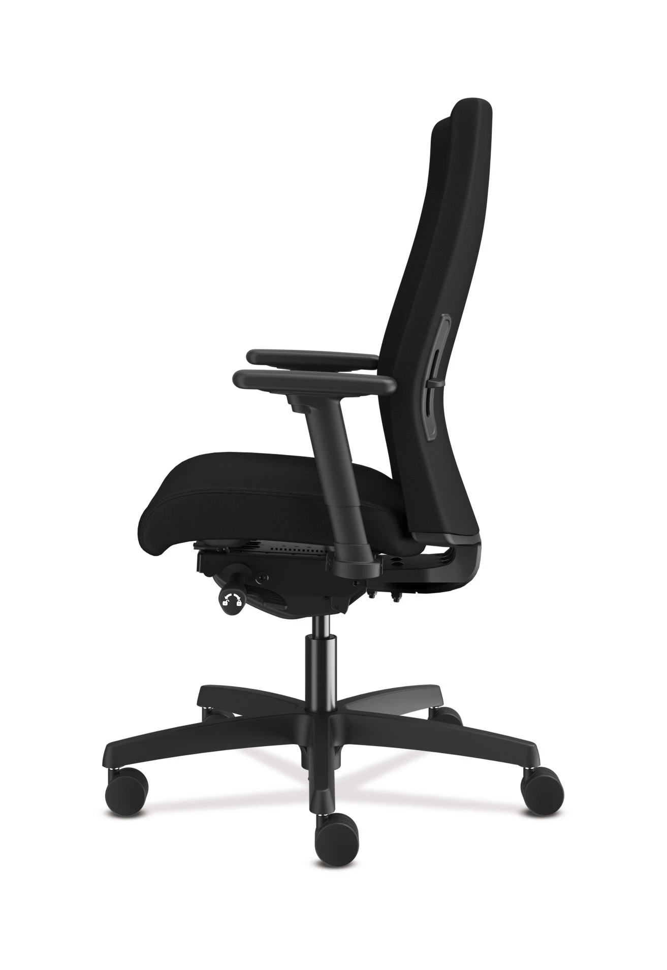 HON Ignition 2.0 Mid-Back Upholstered Task | Advanced Synchro-Tilt | Adjustable Arms | Black Fabric | Adjustable Lumbar 4 HON Ignition 2.0 Mid-Back Upholstered Task | Advanced Synchro-Tilt | Adjustable Arms | Black Fabric | Adjustable Lumbar - Image 2