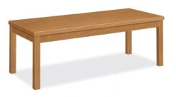 HON Laminate Coffee Table | Flat Edge | 48"W | Harvest Finish