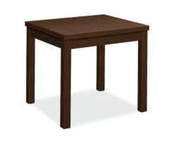 HON Occasional Laminate Straight Table | 24"L X 20"W | Mocha