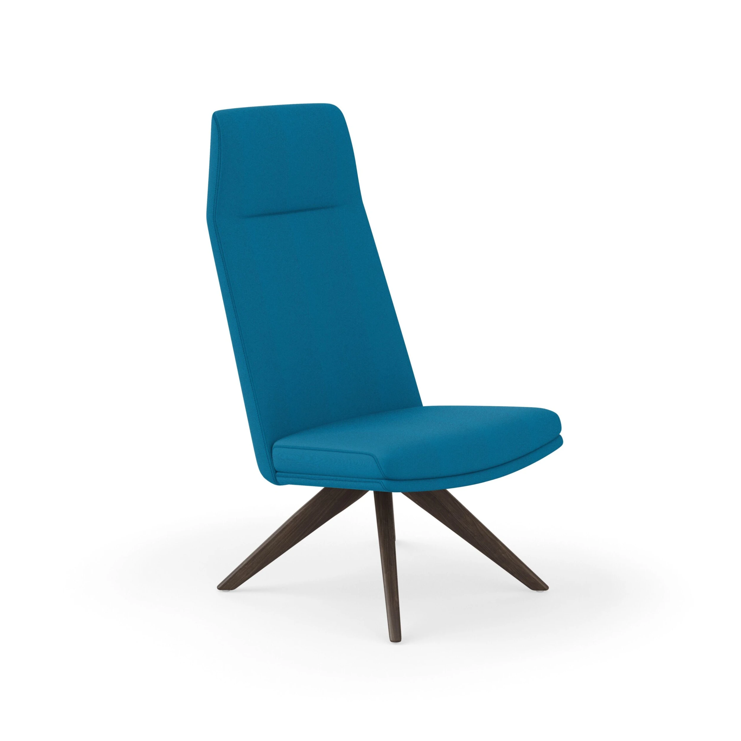 HON Mav High-Back Lounge Chair | Armless | Peacock Fabric | Florence Walnut Finish 3 HON Mav High-Back Lounge Chair | Armless | Peacock Fabric | Florence Walnut Finish