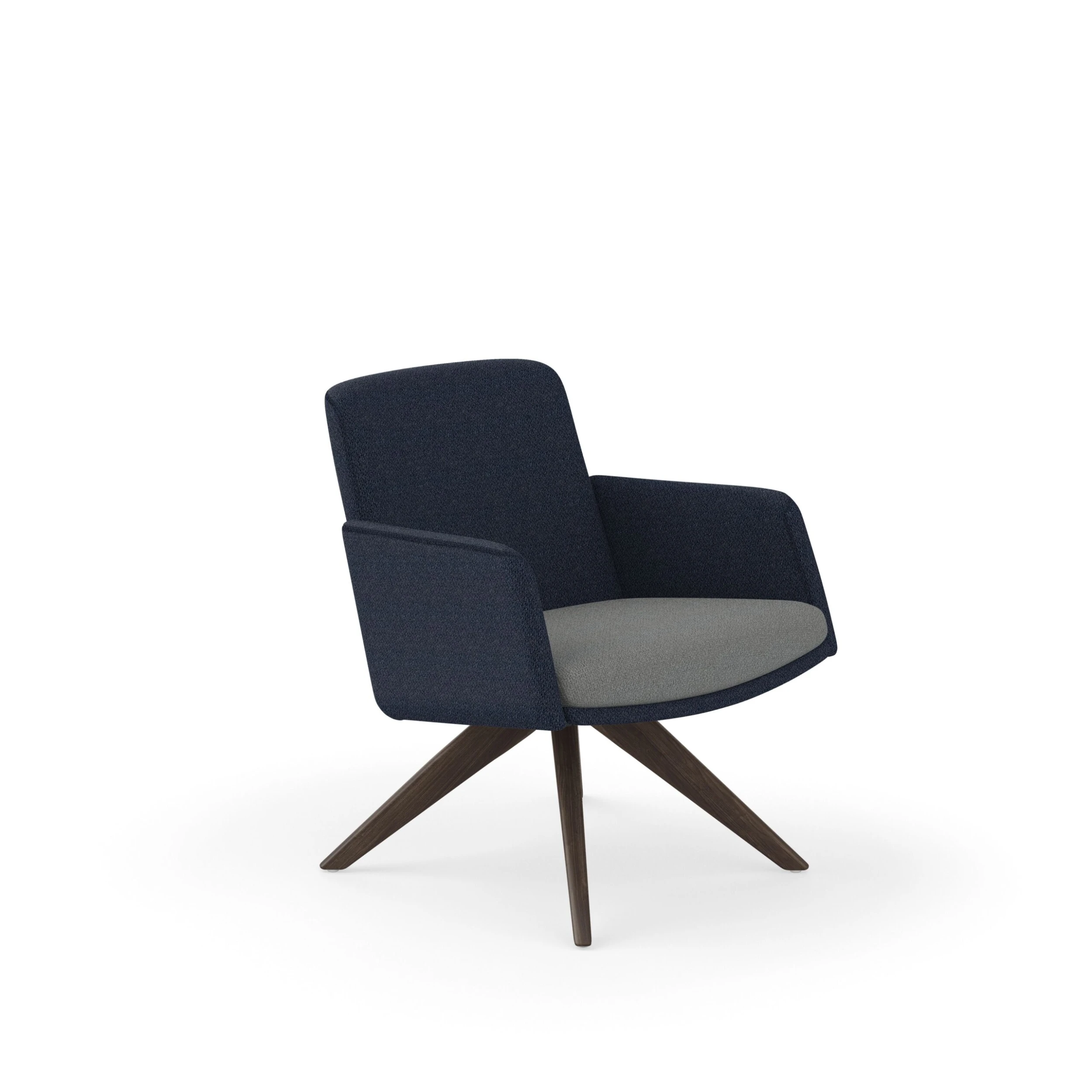 HON Mav Mid-Back Lounge Chair | Arms | Multi-Fabric | Purl Skein And Deep Fabric | Florence Walnut Finish 3 HON Mav Mid-Back Lounge Chair | Arms | Multi-Fabric | Purl Skein And Deep Fabric | Florence Walnut Finish