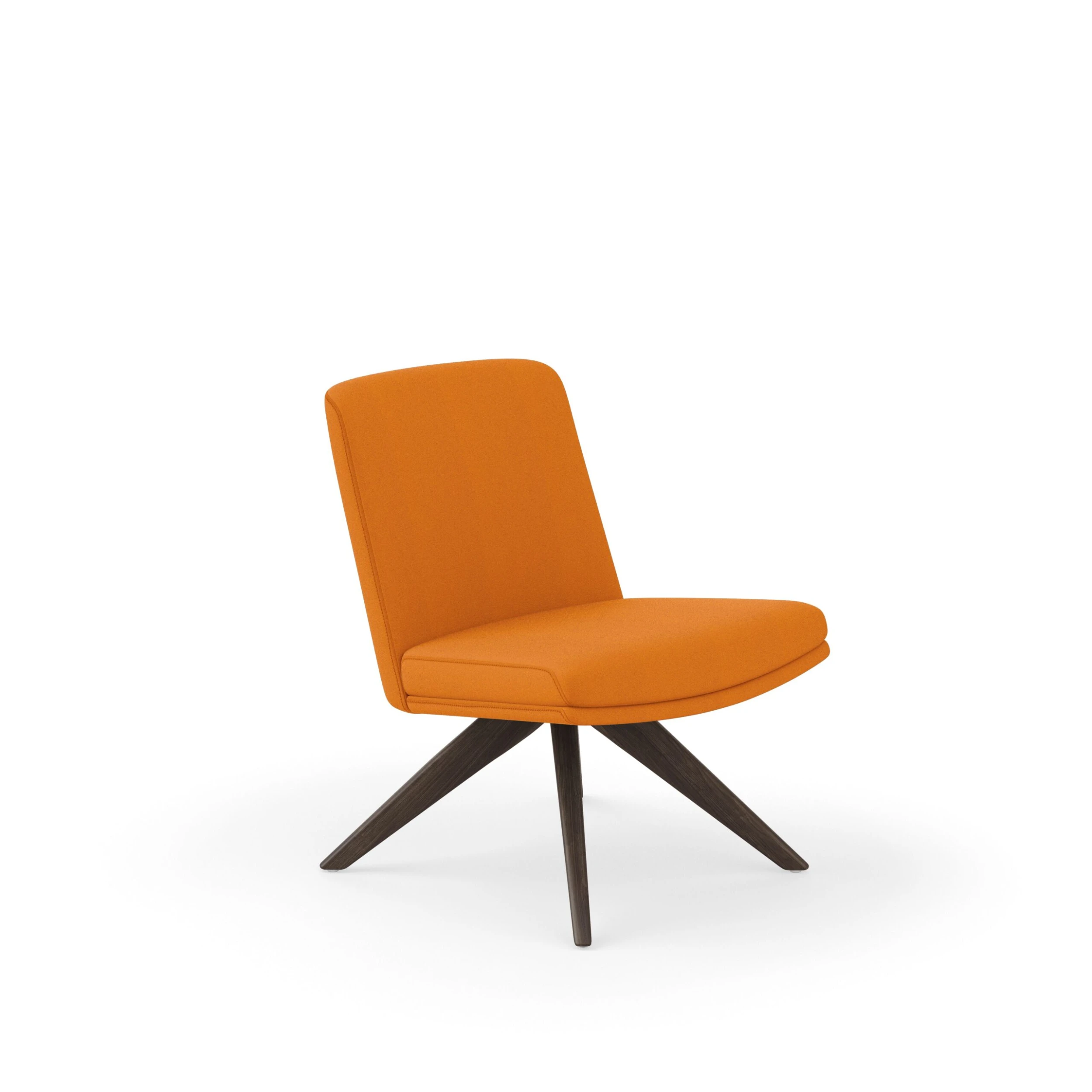 HON Mav Mid-Back Lounge Chair | Armless | Apricot Fabric | Florence Walnut Legs 3 HON Mav Mid-Back Lounge Chair | Armless | Apricot Fabric | Florence Walnut Legs