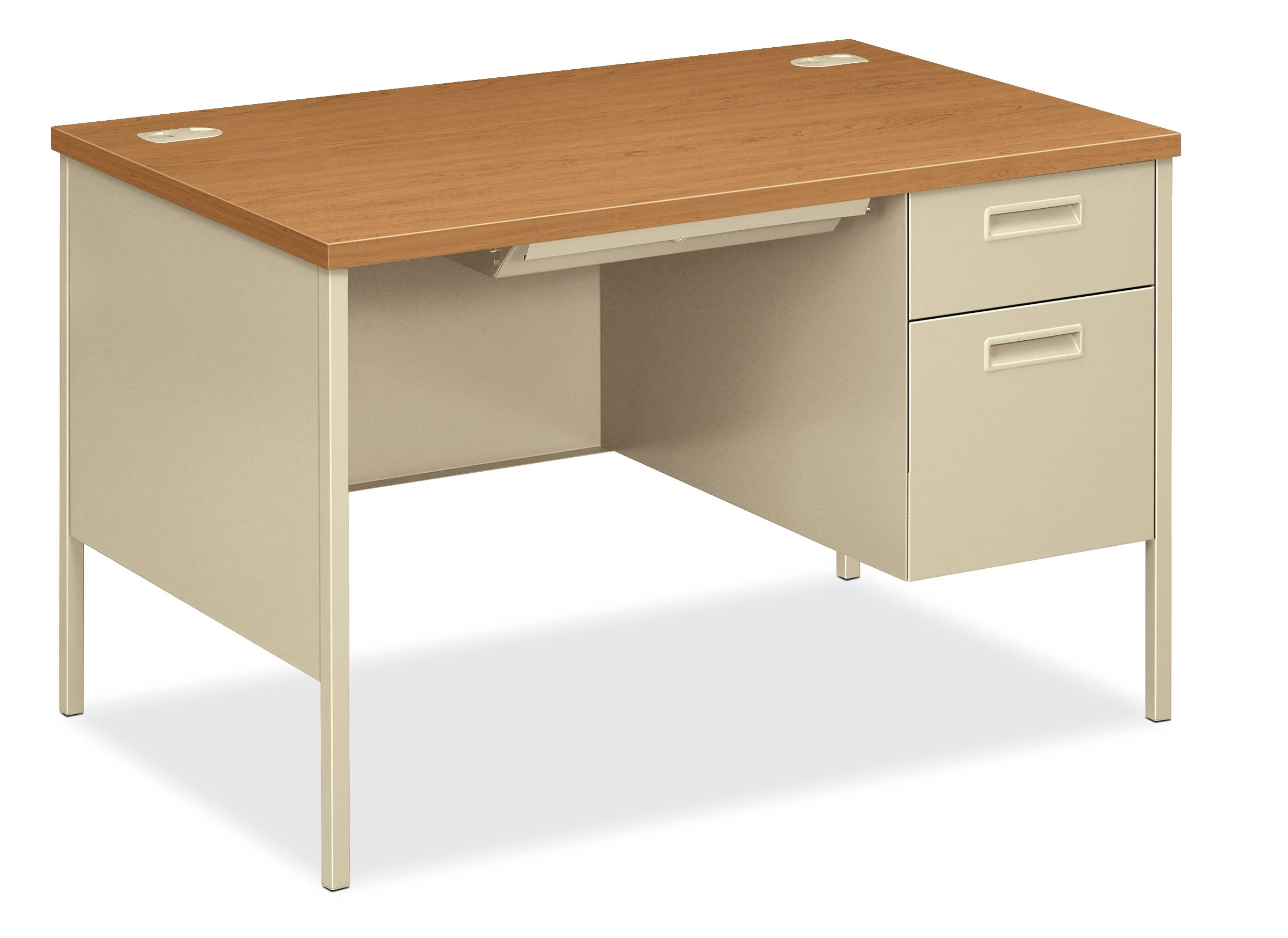HON Metro Classic Small Office Desk | 1 Box / 1 File Drawer | 48"W | Harvest Laminate | Putty Finish 3 HON Metro Classic Small Office Desk | 1 Box / 1 File Drawer | 48"W | Harvest Laminate | Putty Finish