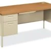 HON Metro Classic Left Pedestal Desk | 1 Box / 1 File Drawer | 66"W | Harvest Laminate | Putty Finish 2 HON Metro Classic Left Pedestal Desk | 1 Box / 1 File Drawer | 66"W | Harvest Laminate | Putty Finish -Hon Store HON MetroClassic HP3266L.C.L 045 001
