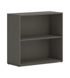 HON Mod Bookcase | 2 Shelves | 30"W X 13"D X 29"H | Slate Teak Finish