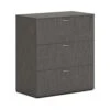 HON Mod Lateral File | 3 Drawers | Removable Top | 36"W | Slate Teak Finish -Hon Store HON Mod HLPLLF3620L3.LSL1 045 001