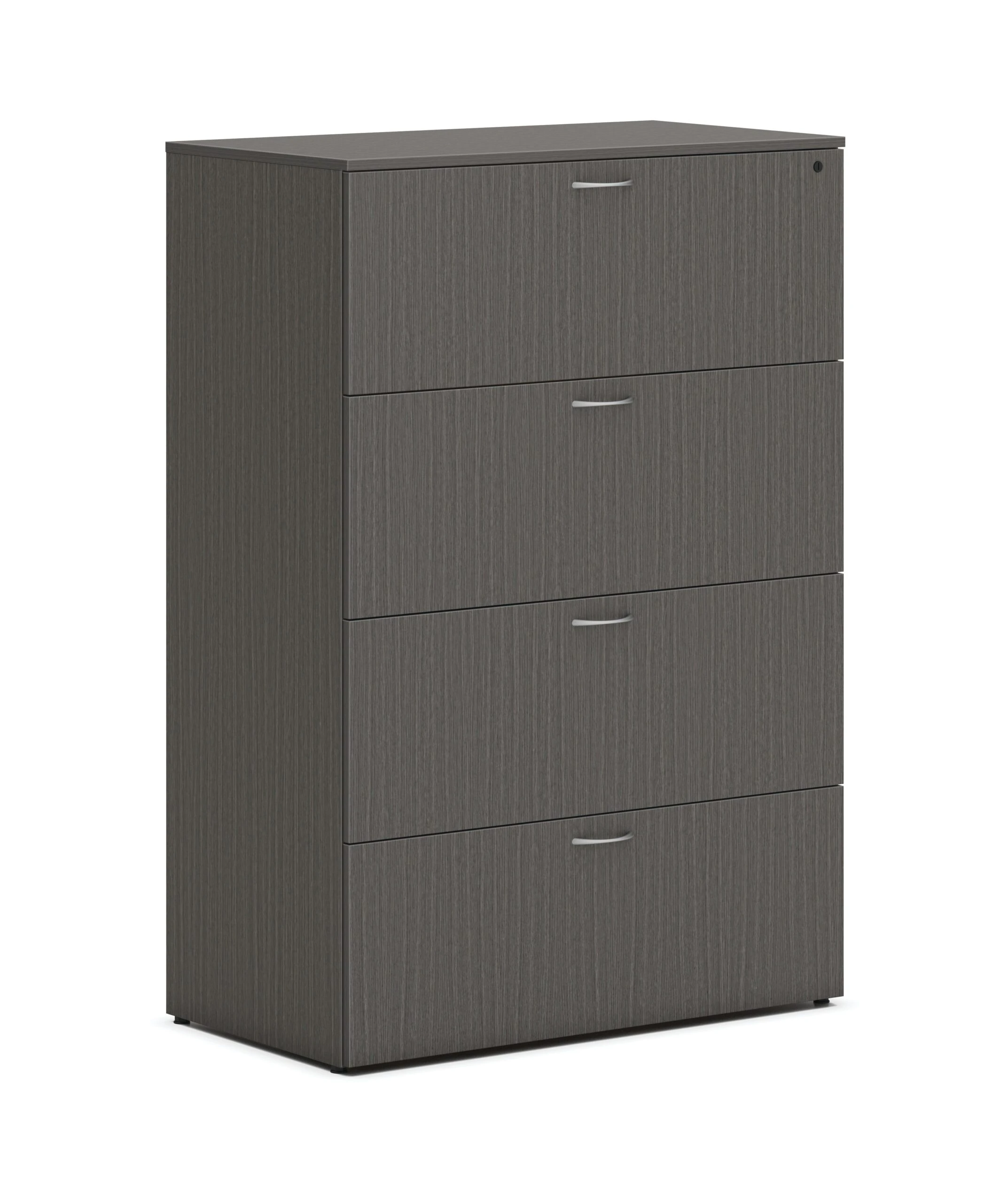 HON Mod Lateral File | 4 Drawers | 36"W | Slate Teak Finish 3 HON Mod Lateral File | 4 Drawers | 36"W | Slate Teak Finish