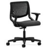 HON Motivate Task Chair | Black 4-way Stretch Back | Adjustable Arms | Iron Ore Fabric -Hon Store HON Motivate HMT1.A.H.IM .CU19.SB .T 045 001