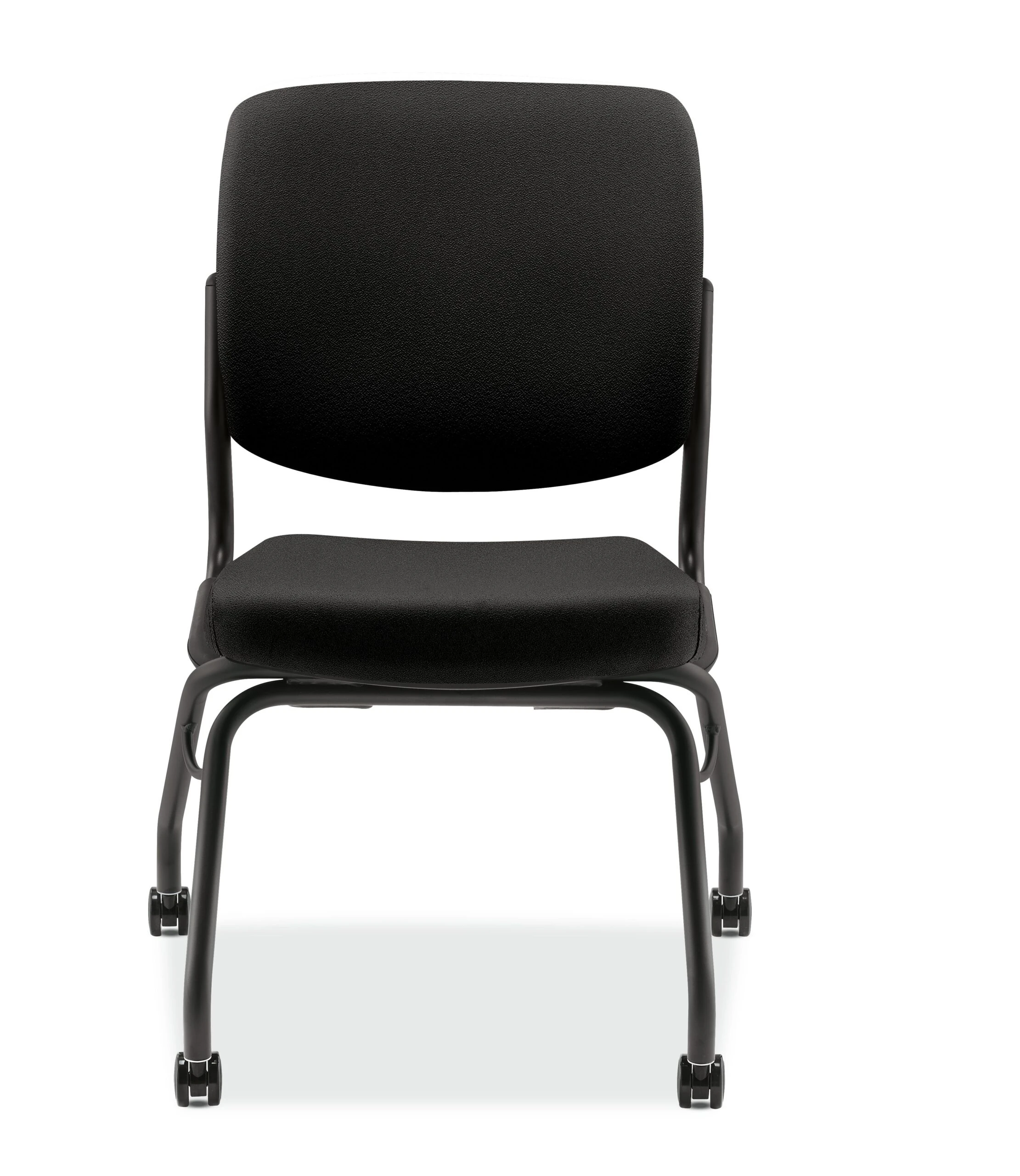 HON Perpetual Upholstered Back Nesting Chair | Flex Motion | Casters | Black Frame | Black Fabric 5 HON Perpetual Upholstered Back Nesting Chair | Flex Motion | Casters | Black Frame | Black Fabric - Image 3