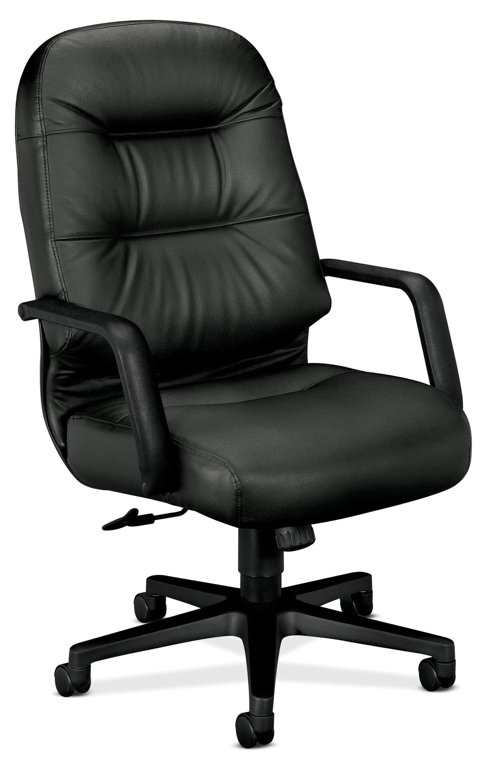 HON Pillow-Soft Executive High-Back Chair | Center-Tilt | Fixed Arms | Black Leather 3 HON Pillow-Soft Executive High-Back Chair | Center-Tilt | Fixed Arms | Black Leather