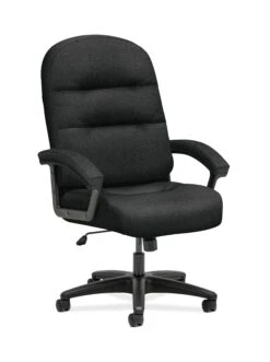 HON Pillow-Soft Executive High-Back Chair | Fixed Arms | Black Fabric