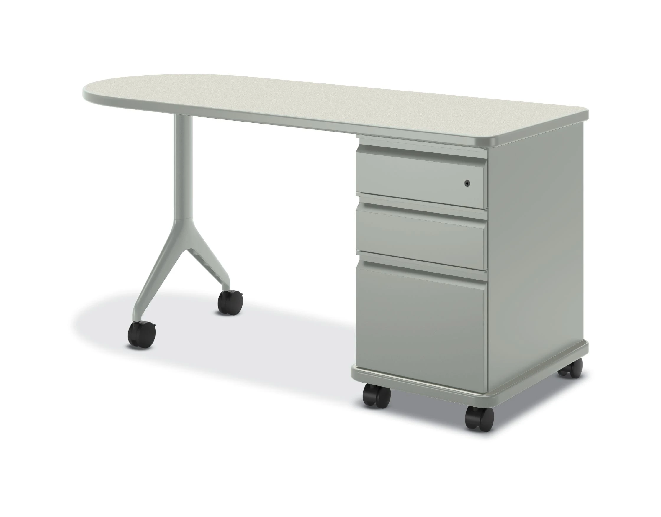 HON SmartLink Value Teacher Station | 2 Box / 1 File Drawer | 60"W | Silver Mesh Laminate | Platinum Edgeband | Platinum Metallic Modesty Panel 3 HON SmartLink Value Teacher Station | 2 Box / 1 File Drawer | 60"W | Silver Mesh Laminate | Platinum Edgeband | Platinum Metallic Modesty Panel