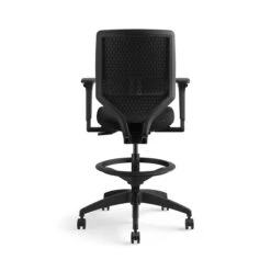 HON Solve Mid-Back Task Stool | Upholstered Charcoal ReActiv Back | Adjustable Lumbar | Black Frame | Ink Seat Fabric 22 HON Solve Mid-Back Task Stool | Upholstered Charcoal ReActiv Back | Adjustable Lumbar | Black Frame | Ink Seat Fabric -Hon Store HON Solve HSLVSMU.Y1.A.H.0S.COMF10.COMP10.BL .SB .T 0180 001