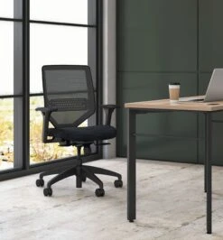 HON Solve Mid-Back Task Chair | Black 4-way Stretch Mesh Back | Black Frame | Easy Assembly | Ink Seat Fabric 5 HON Solve Mid-Back Task Chair | Black 4-way Stretch Mesh Back | Black Frame | Easy Assembly | Ink Seat Fabric -Hon Store HON Solve HSLVTMMKD.Y1.A.H.IM .COMP10.BL .SB .T 500 001