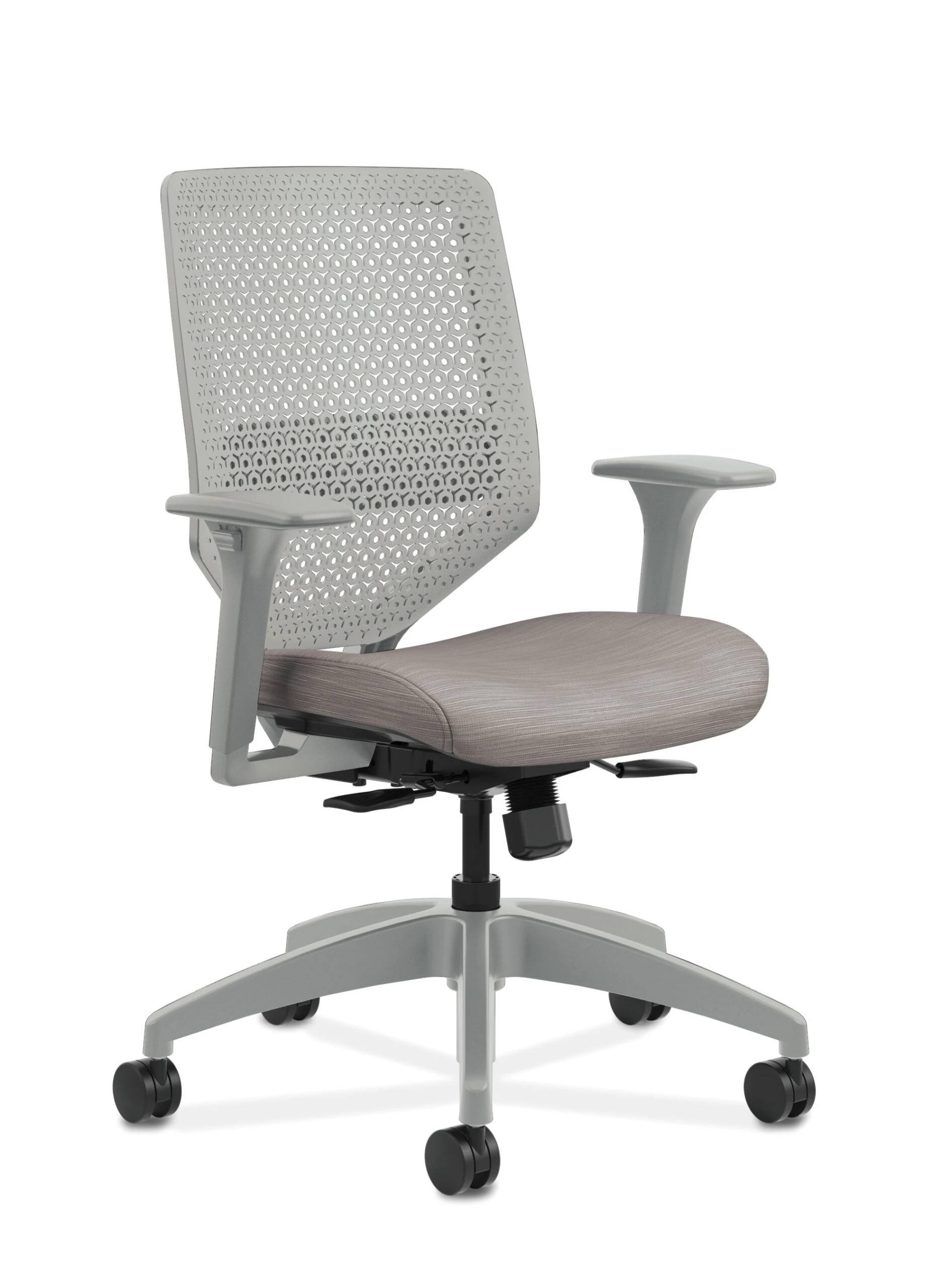 HON Solve Mid-Back Task Chair | Titanium ReActiv Back | Black Frame | Easy Assembly | Sterling Seat Fabric 3 HON Solve Mid-Back Task Chair | Titanium ReActiv Back | Black Frame | Easy Assembly | Sterling Seat Fabric