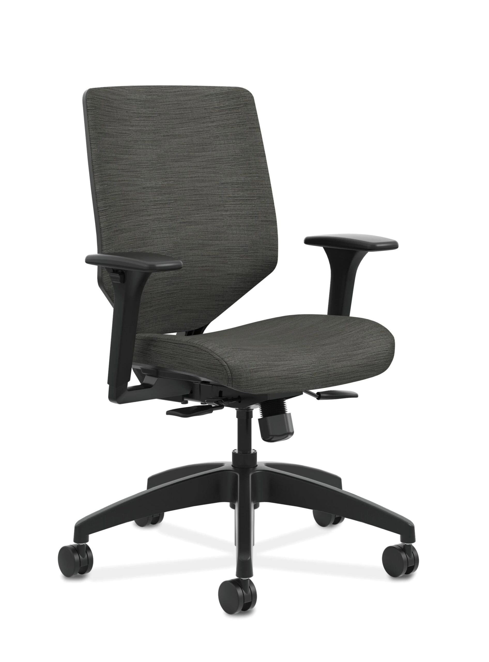 HON Solve Mid-Back Task Chair | Upholstered Charcoal ReActiv Back | Black Frame | Easy Assembly | Ink Seat Fabric 3 HON Solve Mid-Back Task Chair | Upholstered Charcoal ReActiv Back | Black Frame | Easy Assembly | Ink Seat Fabric