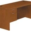 HON Valido Left Pedestal Desk | 1 Box / 1 File Drawer | 66"W | Satin Nickel Sweep Pull | Bourbon Cherry Finish 2 HON Valido Left Pedestal Desk | 1 Box / 1 File Drawer | 66"W | Satin Nickel Sweep Pull | Bourbon Cherry Finish -Hon Store HON Valido H11584L.A.C.HH 045 001