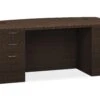 HON Valido Double Pedestal Desk | Bow Top | 2 Box / 3 File Drawers | 72"W | Satin Nickel Sweep Pull | Mocha Finish 2 HON Valido Double Pedestal Desk | Bow Top | 2 Box / 3 File Drawers | 72"W | Satin Nickel Sweep Pull | Mocha Finish -Hon Store HON Valido H115899.A.C.MOCHMOCH 045 001