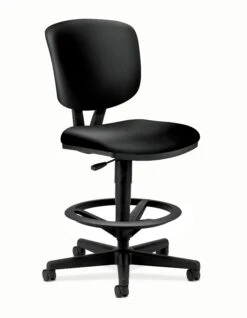 HON Volt Task Stool | Extended Height, Footring | Black Bonded Leather
