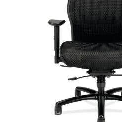 HON Wave Mesh Big And Tall Executive Chair | Knee-Tilt | Adjustable Arms | Black Mesh Back | Black Fabric Seat -Hon Store HON Wave HVL705.VM10 600 004