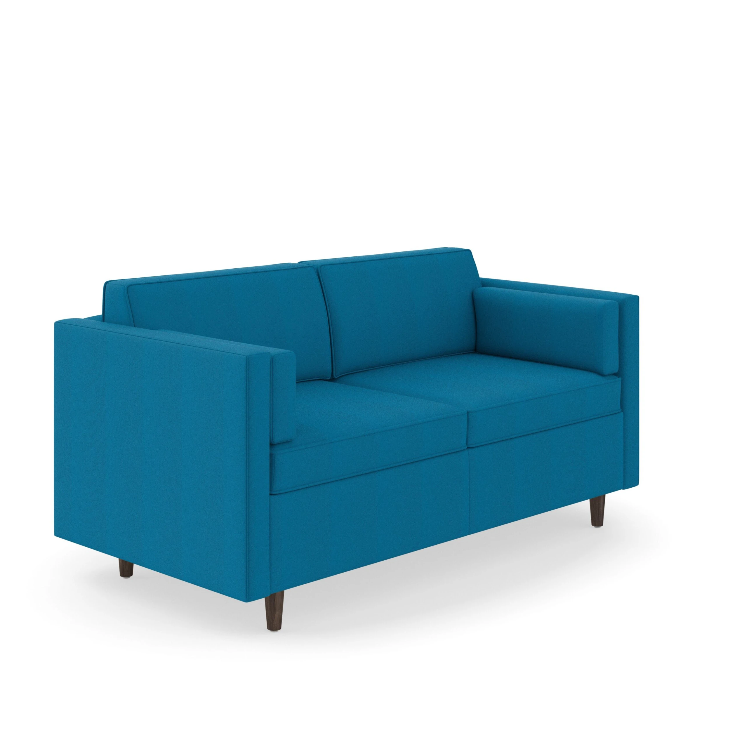 HON West Hill Two Seat Lounge | Standard Cushion | Peacock Fabric | Florence Walnut Finish 3 HON West Hill Two Seat Lounge | Standard Cushion | Peacock Fabric | Florence Walnut Finish