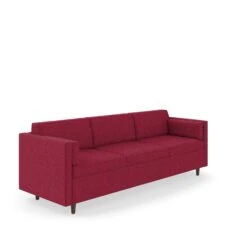 HON West Hill Three Seat Lounge | Standard Cushion | Marsala Fabric | Florence Walnut Finish