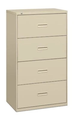 HON Lateral File | 4 Drawers | Molded Pull | 36"W | Putty Finish