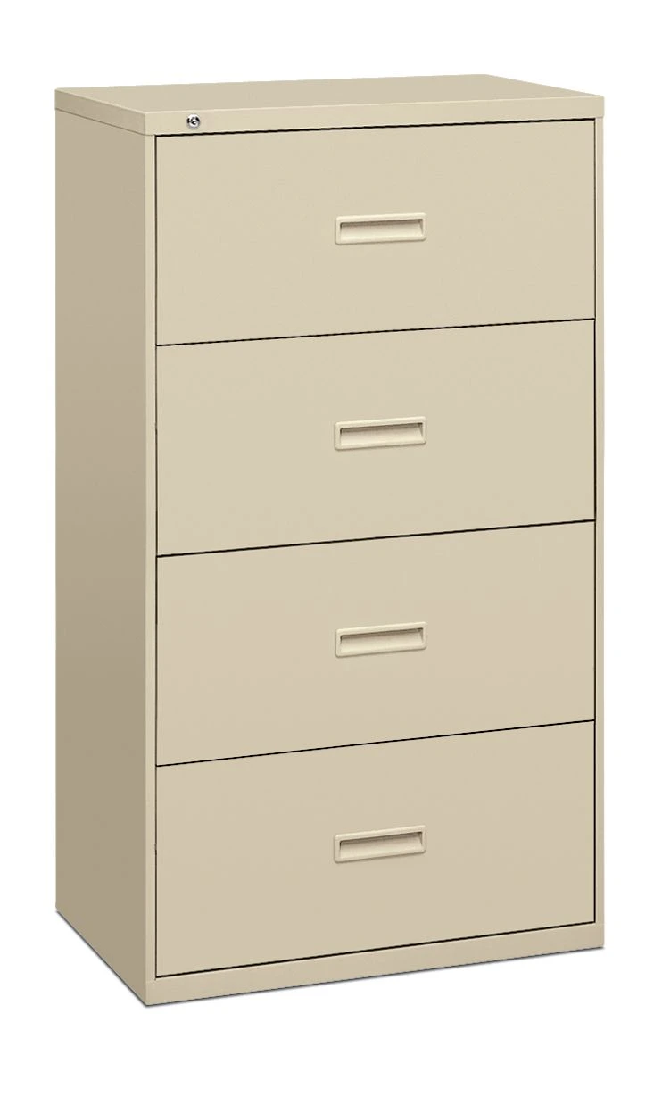 HON Lateral File | 4 Drawers | Molded Pull | 36"W | Putty Finish 3 HON Lateral File | 4 Drawers | Molded Pull | 36"W | Putty Finish