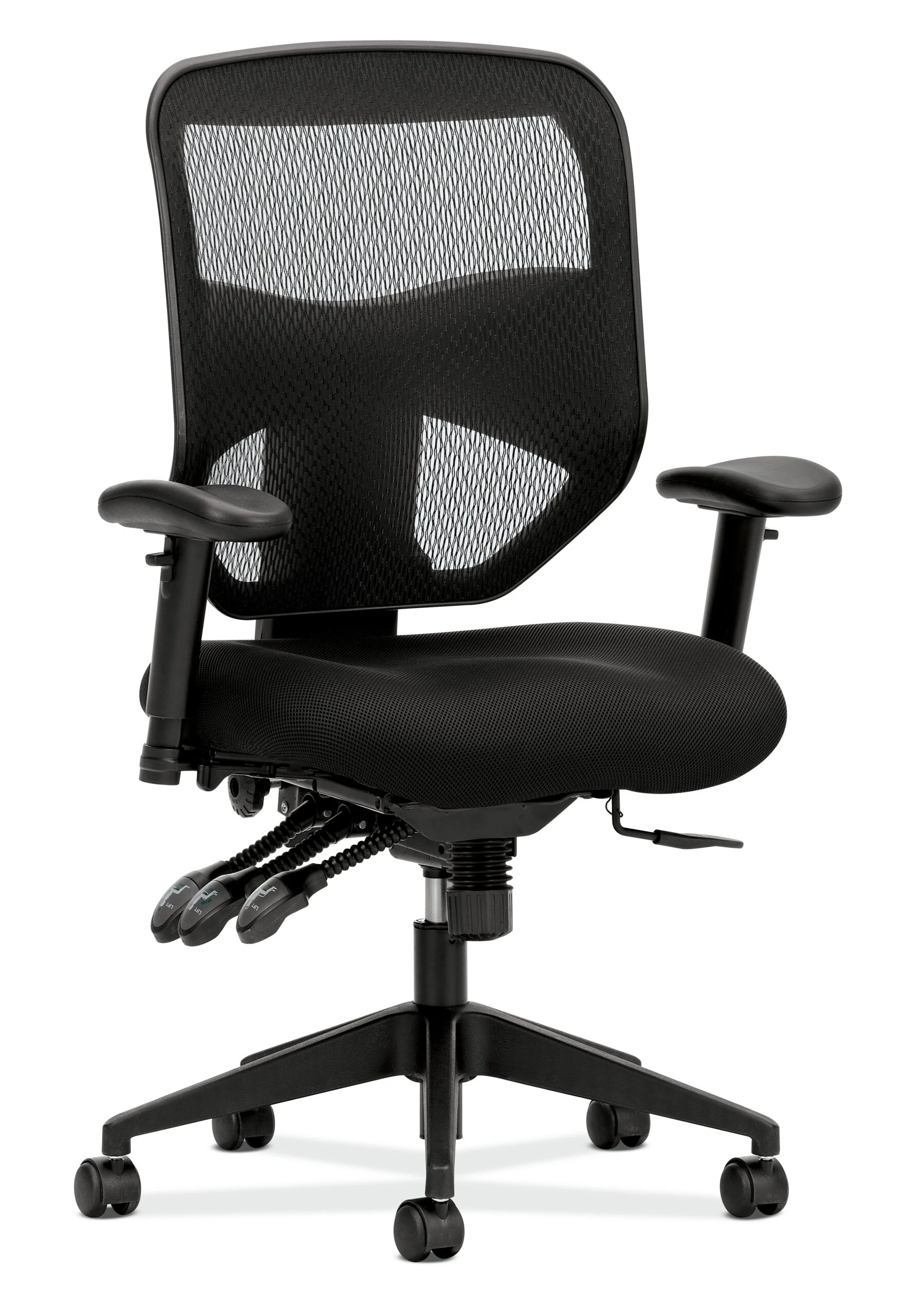 HON Prominent Mesh High-Back Task Chair | Asynchronous Control, Seat Glide | 2-Way Arms | Black Mesh 3 HON Prominent Mesh High-Back Task Chair | Asynchronous Control, Seat Glide | 2-Way Arms | Black Mesh
