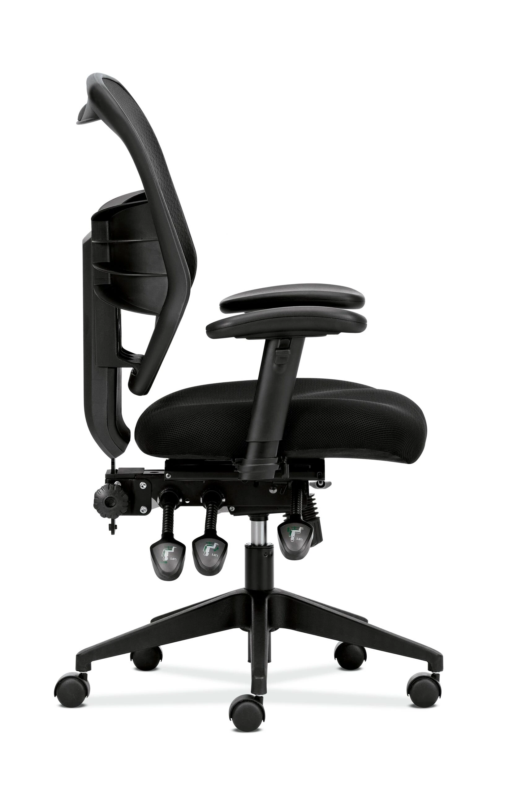 HON Prominent Mesh High-Back Task Chair | Asynchronous Control, Seat Glide | 2-Way Arms | Black Mesh 6 HON Prominent Mesh High-Back Task Chair | Asynchronous Control, Seat Glide | 2-Way Arms | Black Mesh - Image 4