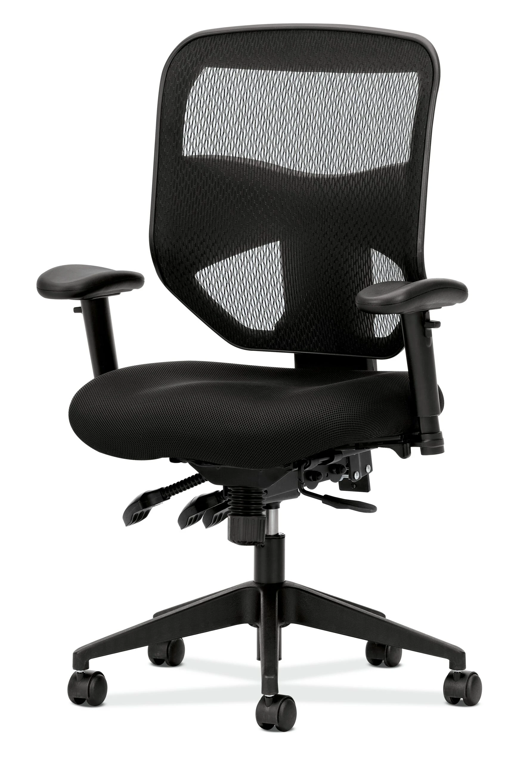 HON Prominent Mesh High-Back Task Chair | Asynchronous Control, Seat Glide | 2-Way Arms | Black Mesh 4 HON Prominent Mesh High-Back Task Chair | Asynchronous Control, Seat Glide | 2-Way Arms | Black Mesh - Image 2