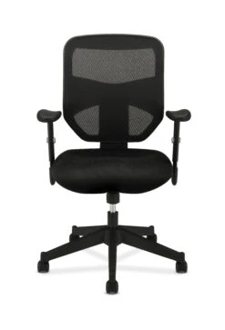 HON Prominent Mesh High-Back Task Chair | Center-Tilt | Adjustable Arms | Black Sandwich Mesh Seat -Hon Store basyx HVL531Series HVL531.MM10 000 001