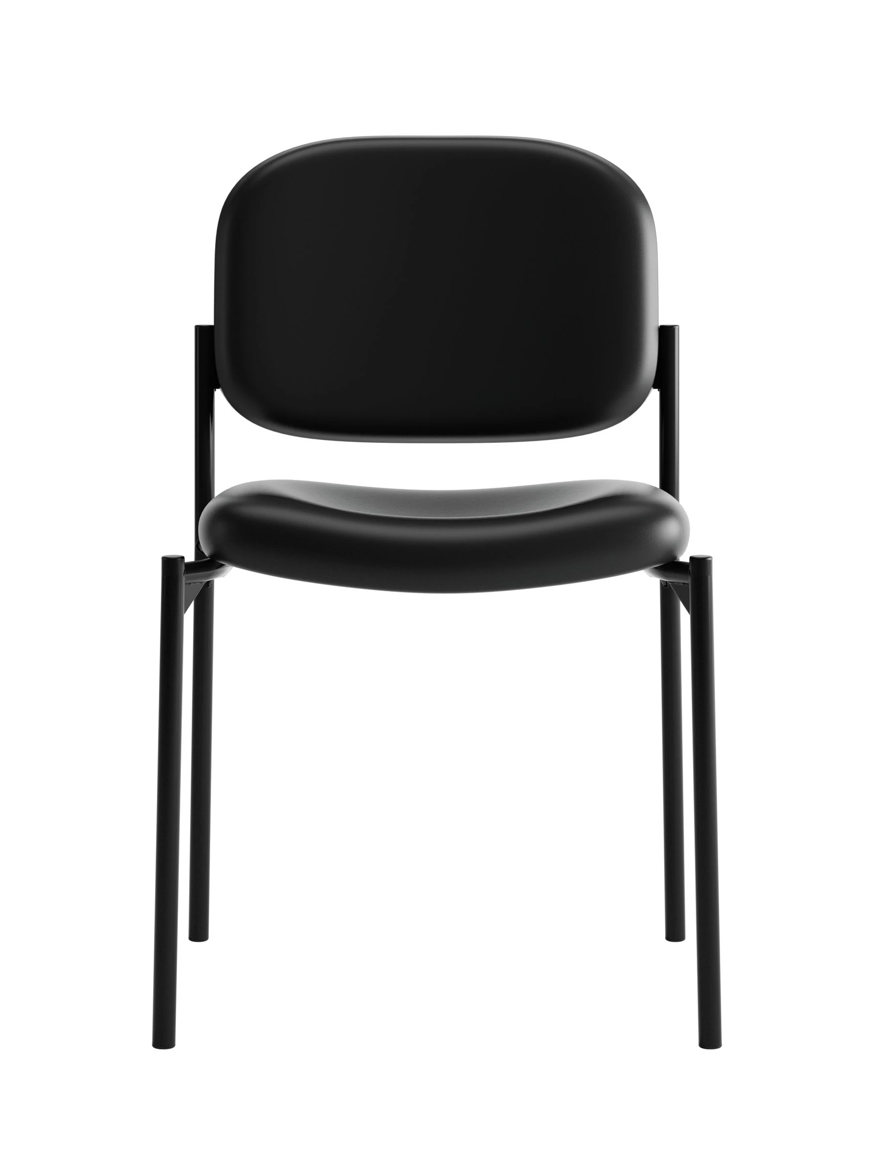 HON Scatter Stacking Guest Chair | Black Bonded Leather 4 HON Scatter Stacking Guest Chair | Black Bonded Leather - Image 2