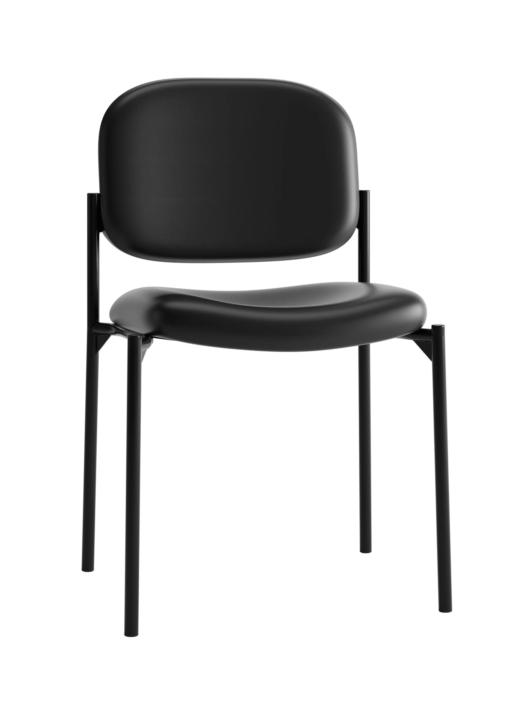 HON Scatter Stacking Guest Chair | Black Bonded Leather 3 HON Scatter Stacking Guest Chair | Black Bonded Leather